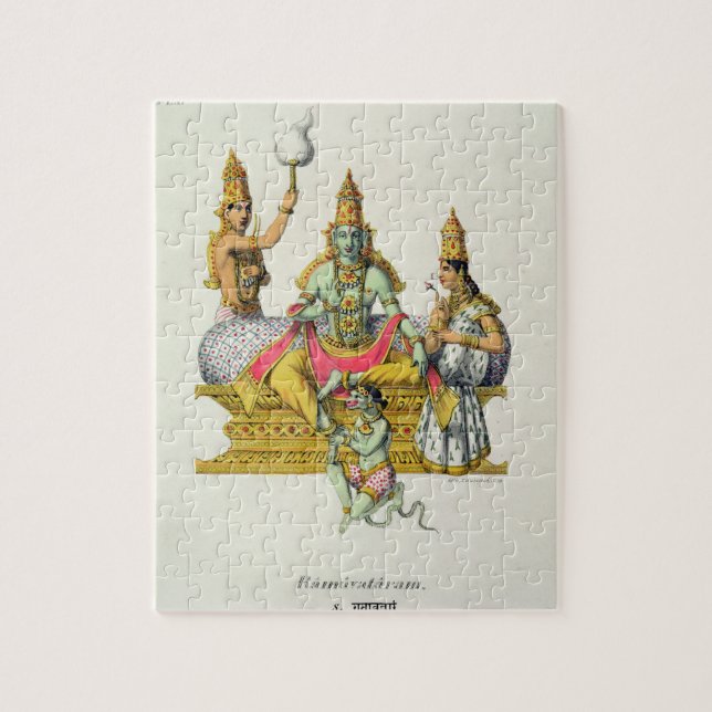 Puzzle Rama, gravé par du Bouisi (litho de couleur) (Vertical)