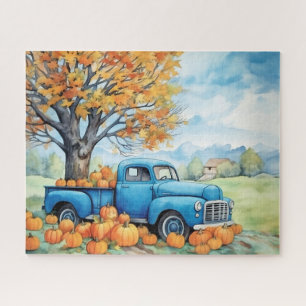 Puzzle Ramassage de Vintage d'Automne et Citrouilles 16x2