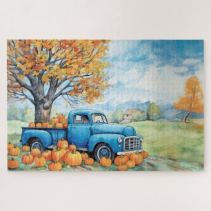 Puzzle Ramassage Vintage d'automne et Citrouille 20x30