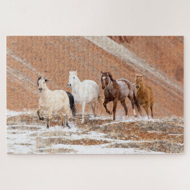 Puzzle  Ranch Hideout avec petit troupeau de chevaux dans (Horizontal)