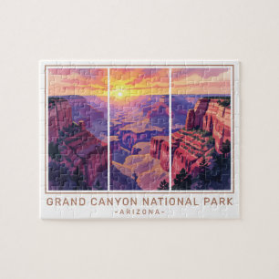 Puzzle Randonnée rétro Grand Canyon Parc National Arizona