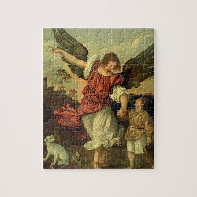 Puzzle Raphael et Tobias, 1507-8 (huile sur le panneau) (Vertical)