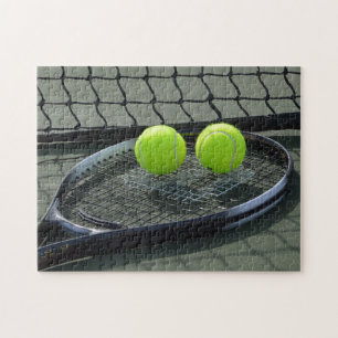 Puzzle Raquette et balles de tennis de court de tennis
