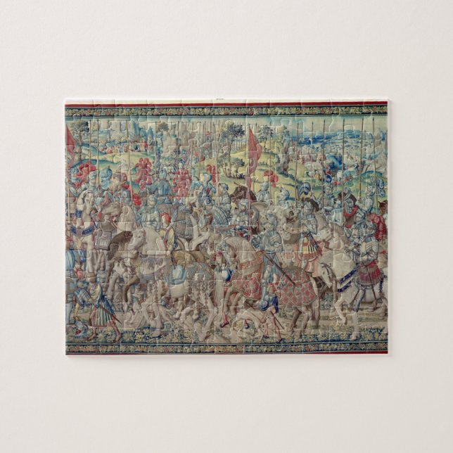 Puzzle Rassemblant les cavaliers, de la tapisserie de (Horizontal)