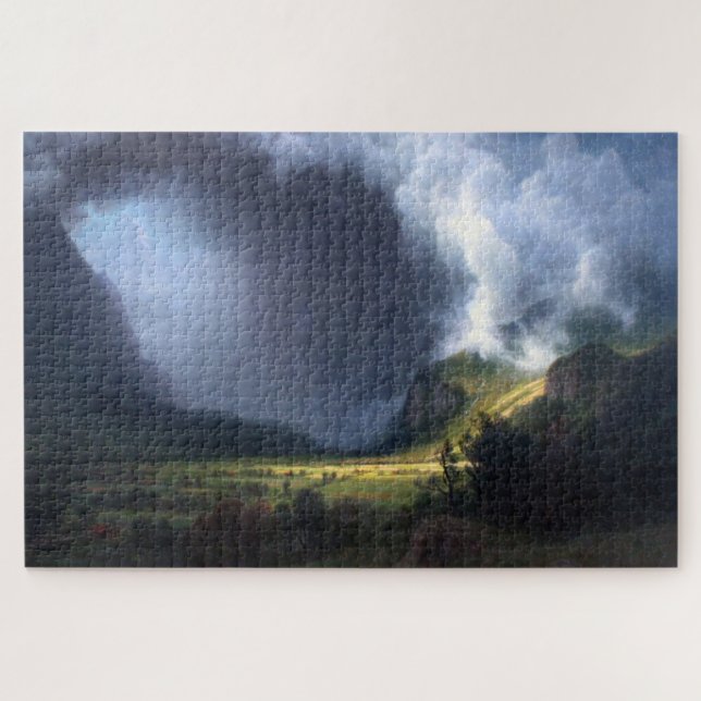 Puzzle Rassembler la tempête dans la vallée, Albert Biers (Horizontal)