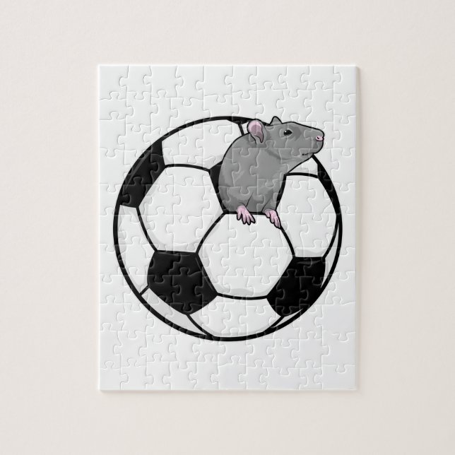 Puzzle Rat avec balle de football (Vertical)