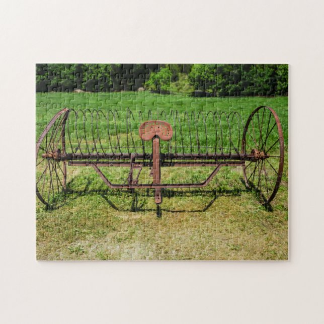 Puzzle Râteau à foin tiré par un cheval (Horizontal)