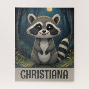 Puzzle Raton laveur fantaisiste mignon personnalisé