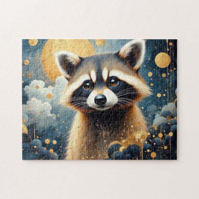 Puzzle Raton laveur sauvage peint (Horizontal)