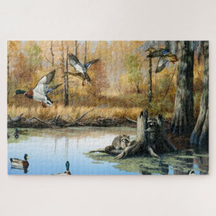 Puzzle Raton laveurs envahissent l'étang aux canards Natu