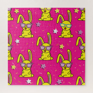 Puzzle Rave de lapin : Le plaisir Motif des enfants