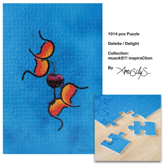 Puzzle Ravie de la muackS ! ! ! - AmaSilyS - 1014 pcs Art (Have fun putting together this delicious puzzle!)