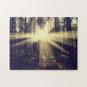 Puzzle Rayons de soleil de forêt