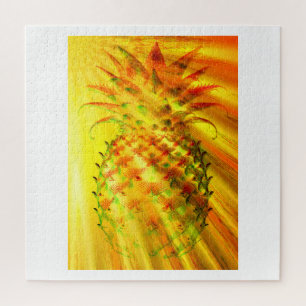 Puzzle Rayons Dorés Traversant Un Gros Ananas