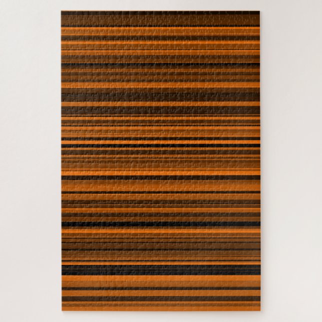 Puzzle Rayures Marron Noir Orange (Vertical)