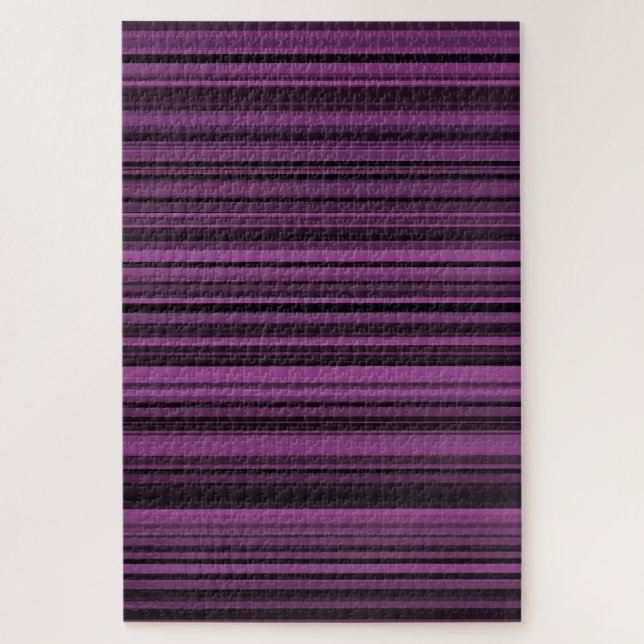 Puzzle Rayures noires violettes abstraites (Vertical)