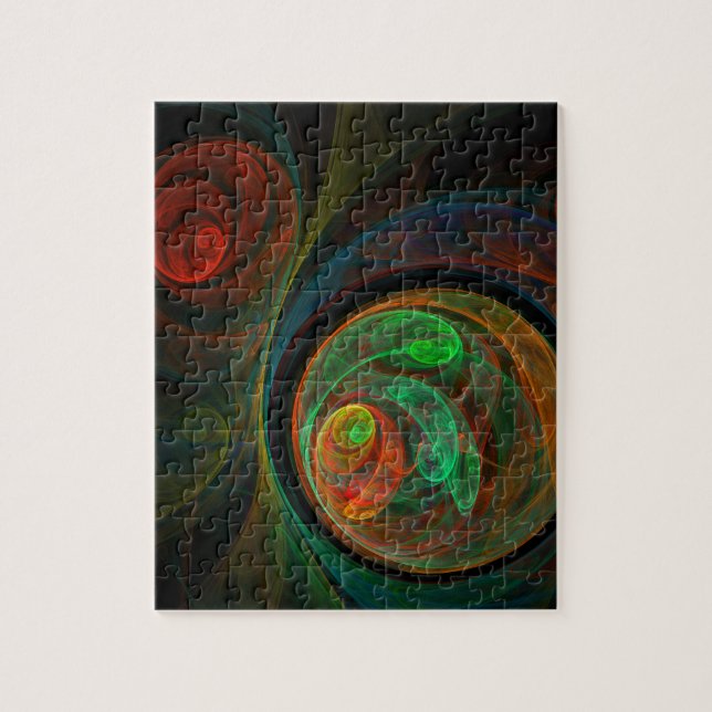 Puzzle Reborn Green Art Abstrait (Vertical)