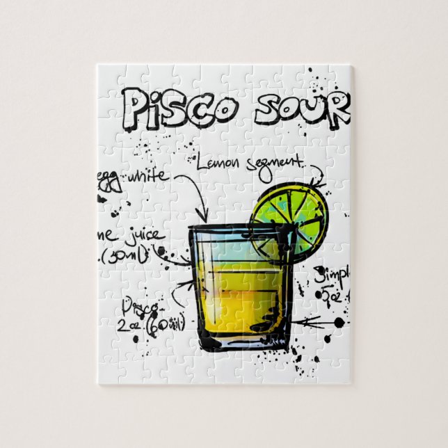 Puzzle Recette aigre de cocktail de Pisco (Vertical)