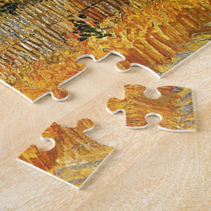 Puzzle Récolte à La Crau, avec Montmajour...