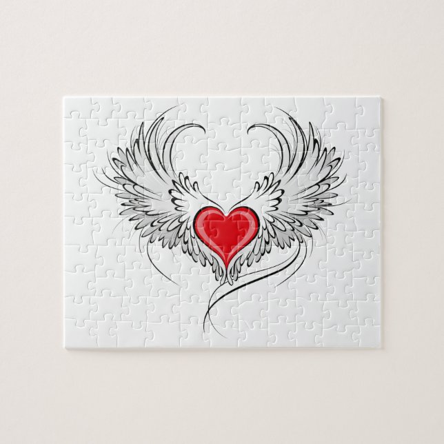 Puzzle Red Angel Coeur avec ailes (Horizontal)