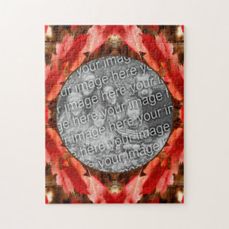 Puzzle Red Autumn Leaves Nature Frame Ajouter Votre Photo