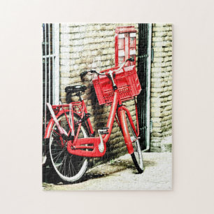 Puzzle Red Bicycle & Amsterdam, Pays-Bas /design