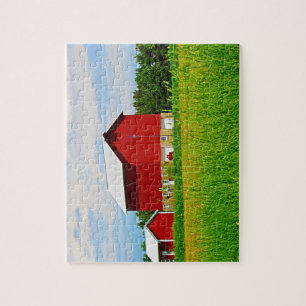 Puzzle Red Country Grange et pâturage