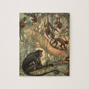 Puzzle Red Faced Spider Monkeys by Louis Sargent