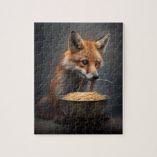 Puzzle Red Fox Eating Spaghetti