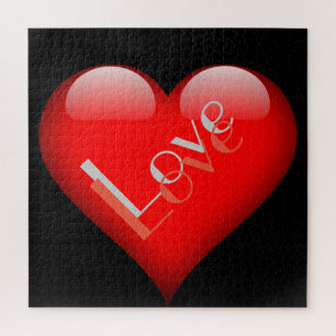 Puzzle Red Heart Attractive Parisian Love Mariage