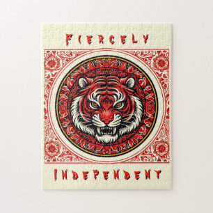 Puzzle Red Independent Tiger