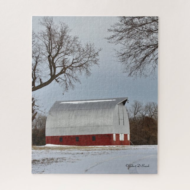 Puzzle Red Kansas Barn (Vertical)