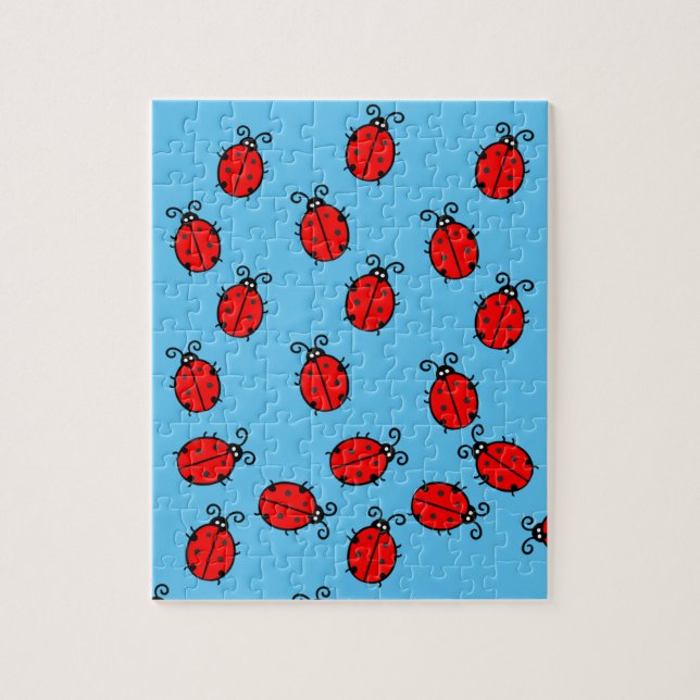 Puzzle Red Ladybugs Crawling Thunder_Cove (Vertical)