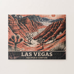 Puzzle Red Rock Canyon Las Vegas Retro Vintage voyage WPA
