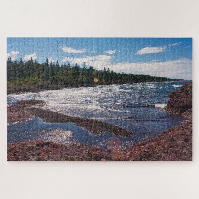 Puzzle Red Rock Shoreline – Lake Superior, U.P. (Horizontal)