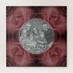 Puzzle Red Rose Flower Nature Frame Ajouter Votre Photo