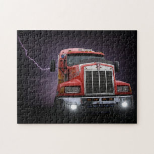 Puzzle Red Thunder KW Big Rig 18 Wheeler