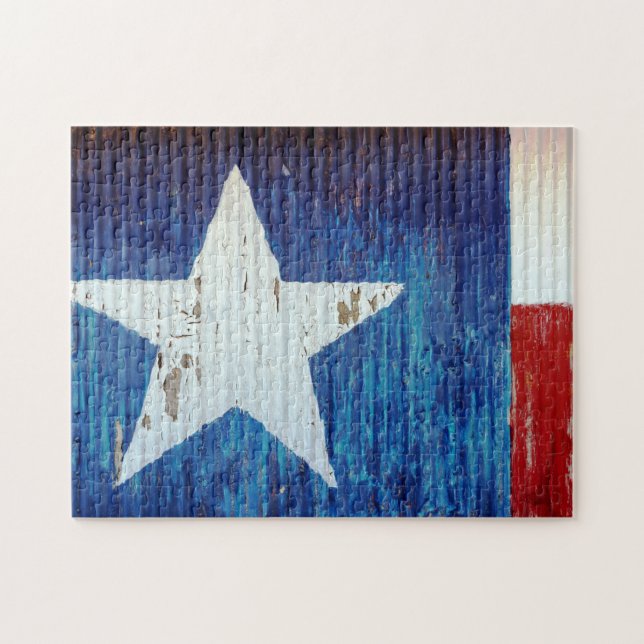 Puzzle Red White and Blue Rustic (Horizontal)