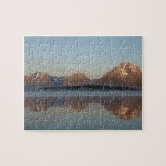 Puzzle Reflet du barrage du lac Jackson dans le parc nati (Horizontal)