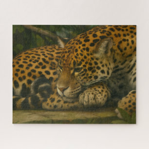 Puzzle Reflet Jaguar - Serene Wildlife Art Print
