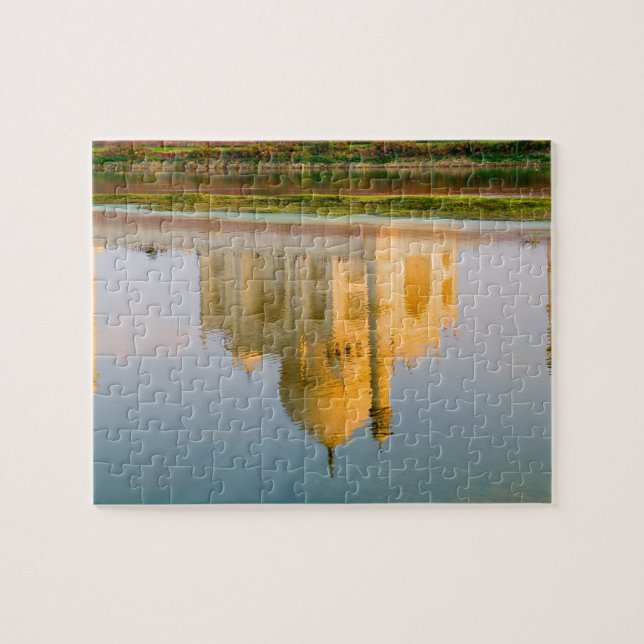 Puzzle Réflexion du célèbre temple Taj Mahal au monde (Horizontal)