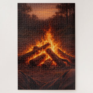 Puzzle Réflexions autour du feu de camp   Art au coin du 