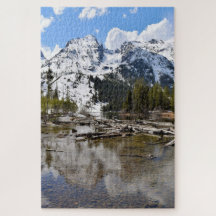 Réflexions du flux de montagne de Teton -20x30 -10