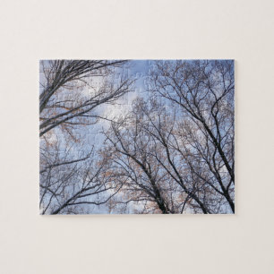 Puzzle Regard sur les arbres du matin d'hiver