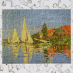 Puzzle Regatta à Argenteuil par Claude Monet<br><div class="desc">Regatta à Argenteuil (1872) de Claude Monet est une vintage impressionnisme peinture marine d'art. Vous pouvez voir le reflet des voiliers dans l'eau du lac. Un paysage marin maritime avec un yacht ou une course en bateau sur une journée ensoleillée de saison estivale. À propos de l'artiste : Claude Monet...</div>