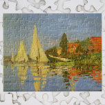 Puzzle Regatta à Argenteuil par Claude Monet<br><div class="desc">Regatta à Argenteuil (1872) de Claude Monet est une vintage impressionnisme peinture marine d'art. Vous pouvez voir le reflet des voiliers dans l'eau du lac. Un paysage marin maritime avec un yacht ou une course en bateau sur une journée ensoleillée de saison estivale. À propos de l'artiste : Claude Monet...</div>