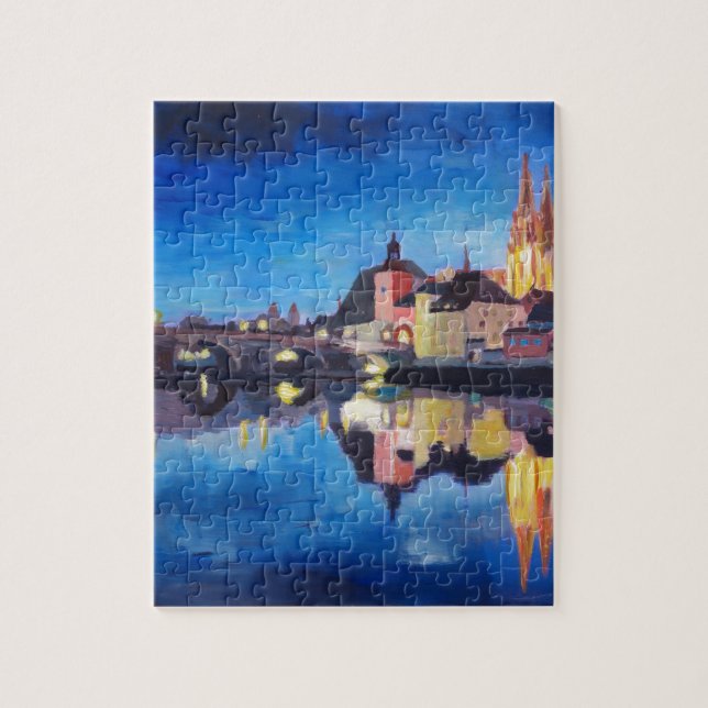 Puzzle Regensburg, Bavaria at Dawn (Vertical)