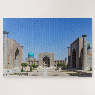 Puzzle Registan square - Samarkand, Uzbekistan, Asia