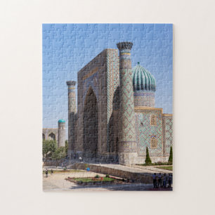 Puzzle Registan square - Samarkand, Uzbekistan, Asia