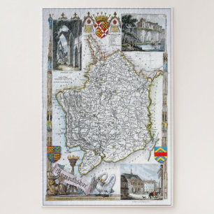 Puzzle Réimpression d'un Monmouthshire vintage, Royaume-U